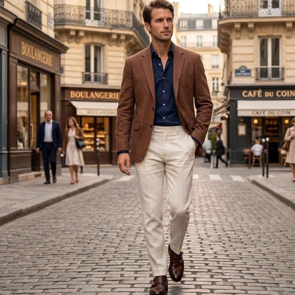 Frank and Oak Laurier Fit Brown Tweed Blazer | Fall winter sport jacket